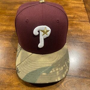 Phillies New Era Fitted Hat sz 7